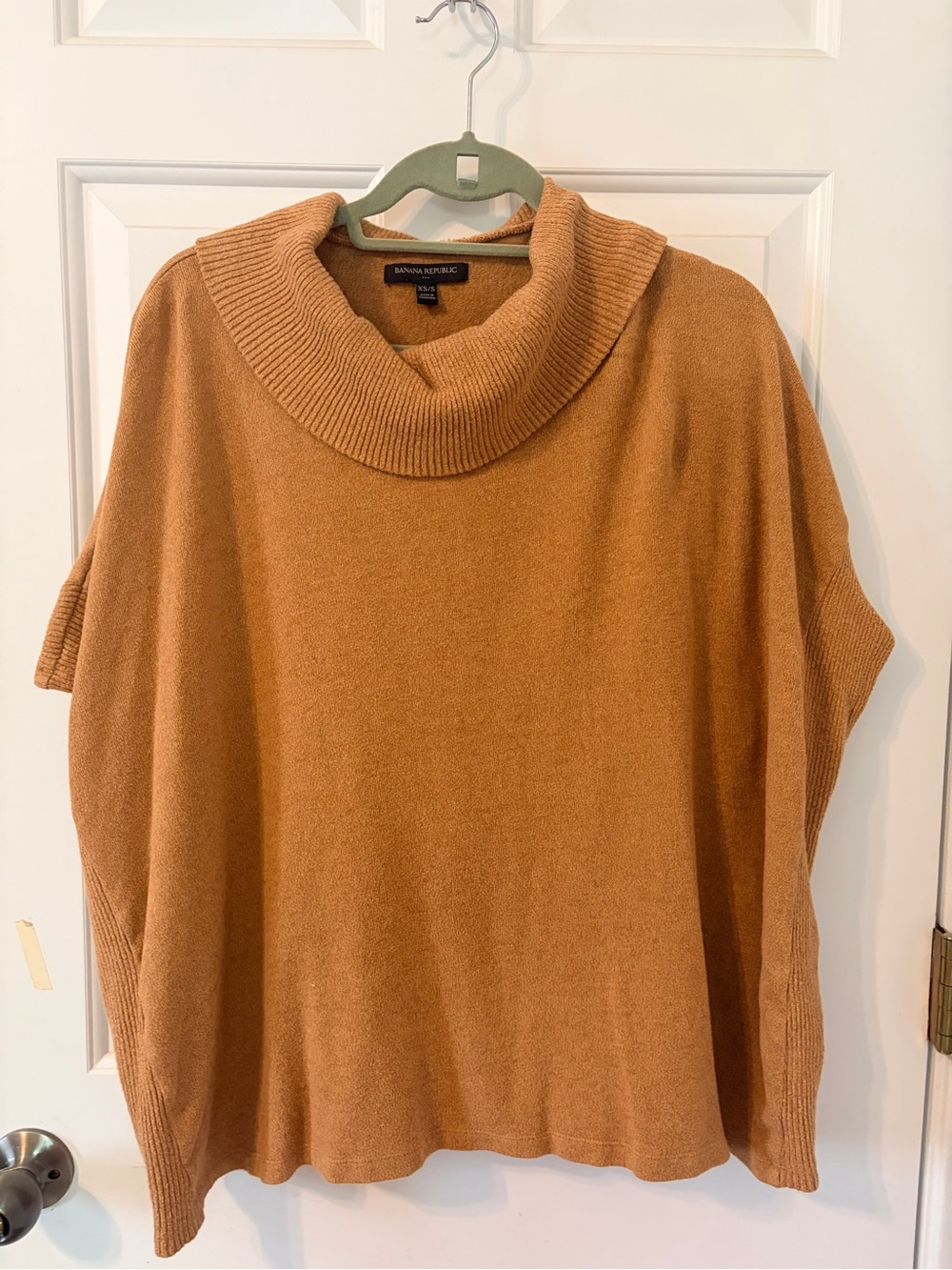 Banana Republic Camel Cowl Neck Sweater Poncho